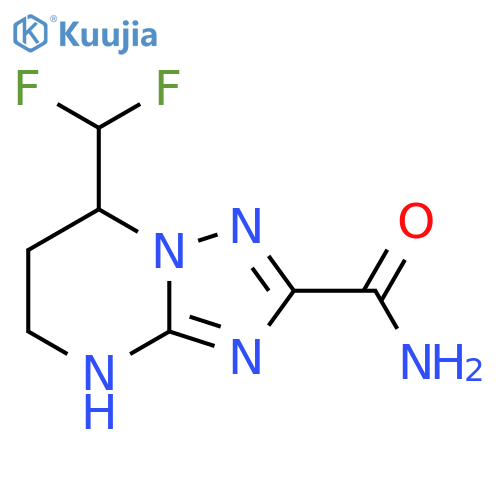 7-(difluoromethyl)-4H,5H,6H,7H-1,2,4triazolo1,5-apyrimidine-2-carboxamide structure