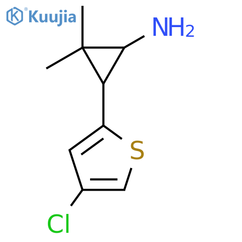 3-(4-chlorothiophen-2-yl)-2,2-dimethylcyclopropan-1-amine structure