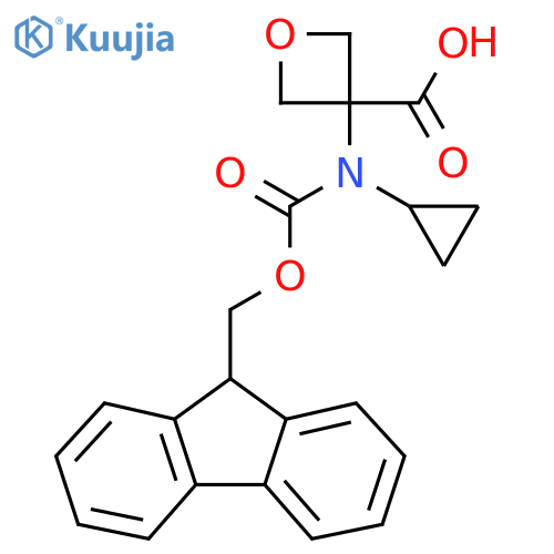 3-cyclopropyl({(9H-fluoren-9-yl)methoxycarbonyl})aminooxetane-3-carboxylic acid structure