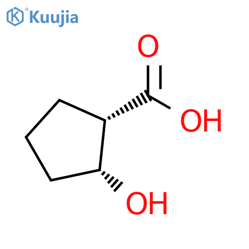 (1S,2R)-2-hydroxycyclopentane-1-carboxylic acid structure