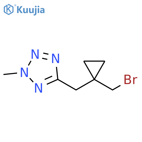 2H-Tetrazole, 5-[[1-(bromomethyl)cyclopropyl]methyl]-2-methyl- structure