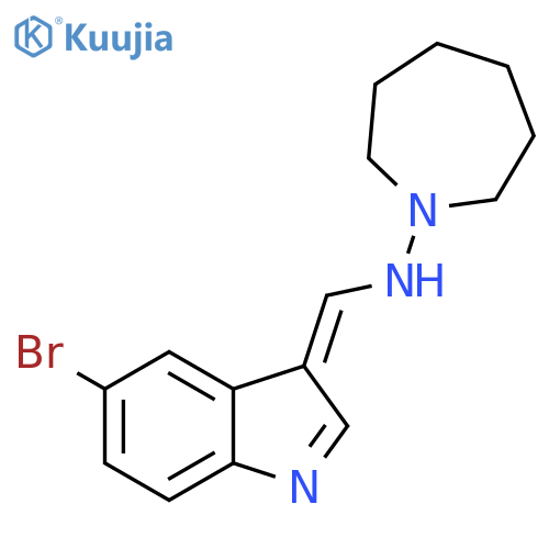 1H-Azepin-1-amine,N-[(5-bromo-1H-indol-3-yl)methylene]hexahydro- structure