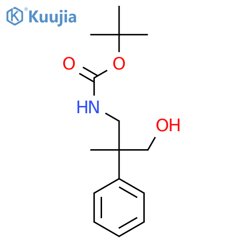 tert-butyl N-(3-hydroxy-2-methyl-2-phenylpropyl)carbamate structure