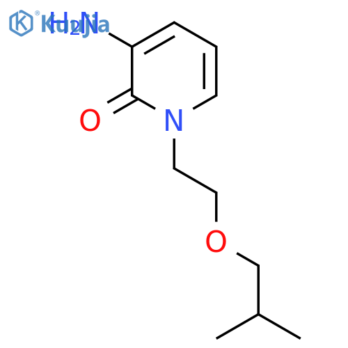 3-amino-1-2-(2-methylpropoxy)ethyl-1,2-dihydropyridin-2-one structure