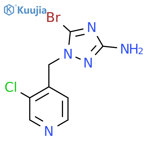 5-bromo-1-[(3-chloropyridin-4-yl)methyl]-1H-1,2,4-triazol-3-amine structure