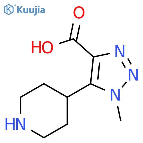 1-Methyl-5-(piperidin-4-yl)-1H-1,2,3-triazole-4-carboxylic acid structure