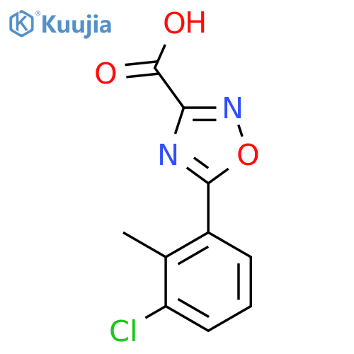 5-(3-chloro-2-methylphenyl)-1,2,4-oxadiazole-3-carboxylic acid structure