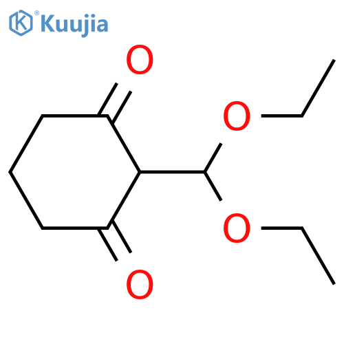 2-(diethoxymethyl)cyclohexane-1,3-dione structure