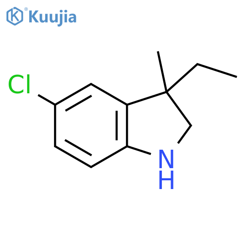 5-chloro-3-ethyl-3-methyl-2,3-dihydro-1H-indole structure