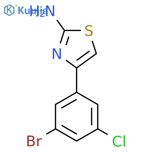 4-(3-bromo-5-chlorophenyl)-1,3-thiazol-2-amine structure