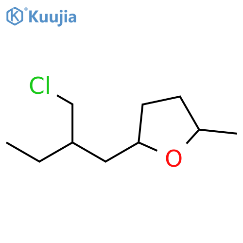 Furan, 2-[2-(chloromethyl)butyl]tetrahydro-5-methyl- structure