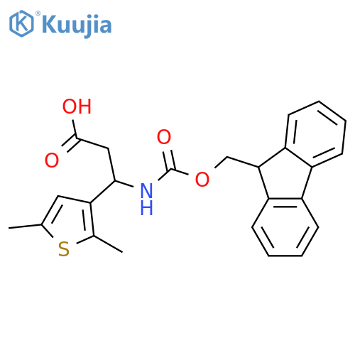 3-(2,5-dimethylthiophen-3-yl)-3-({(9H-fluoren-9-yl)methoxycarbonyl}amino)propanoic acid structure