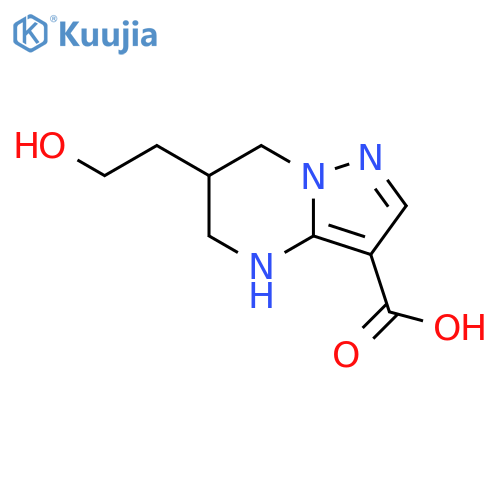 Pyrazolo[1,5-a]pyrimidine-3-carboxylic acid, 4,5,6,7-tetrahydro-6-(2-hydroxyethyl)- structure