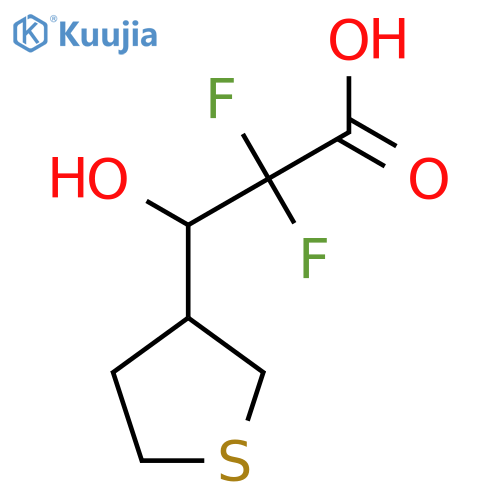 2,2-Difluoro-3-hydroxy-3-(thiolan-3-yl)propanoic acid structure