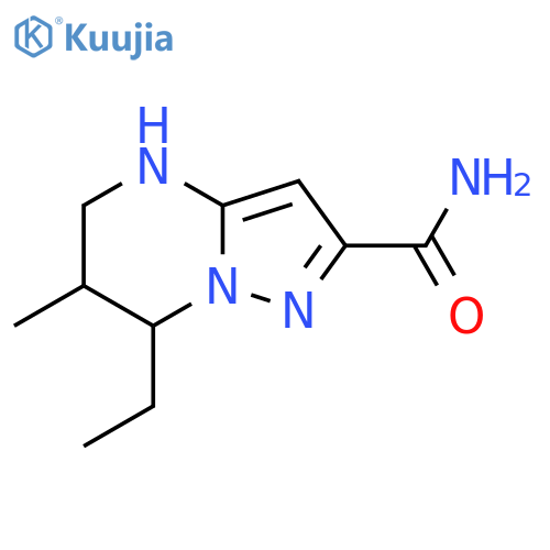 7-ethyl-6-methyl-4H,5H,6H,7H-pyrazolo1,5-apyrimidine-2-carboxamide structure