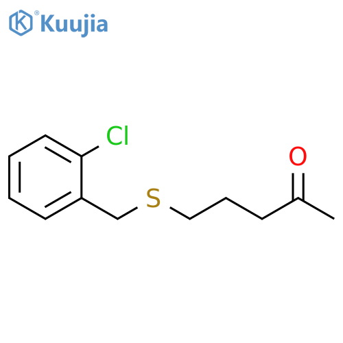 2-Pentanone, 5-[[(2-chlorophenyl)methyl]thio]- structure