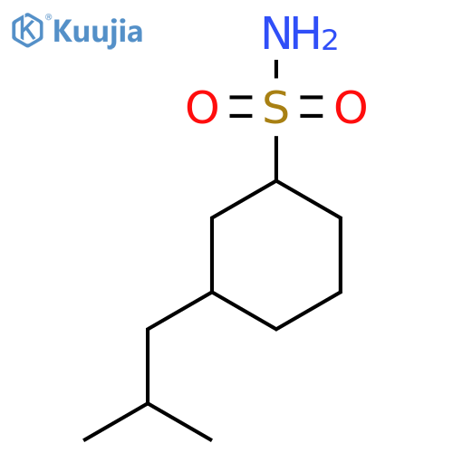 3-(2-Methylpropyl)cyclohexane-1-sulfonamide structure