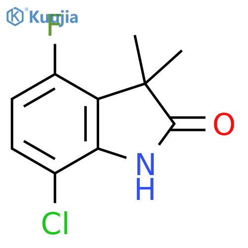 2H-Indol-2-one, 7-chloro-4-fluoro-1,3-dihydro-3,3-dimethyl- structure