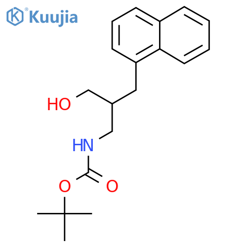 tert-butyl N-{3-hydroxy-2-(naphthalen-1-yl)methylpropyl}carbamate structure