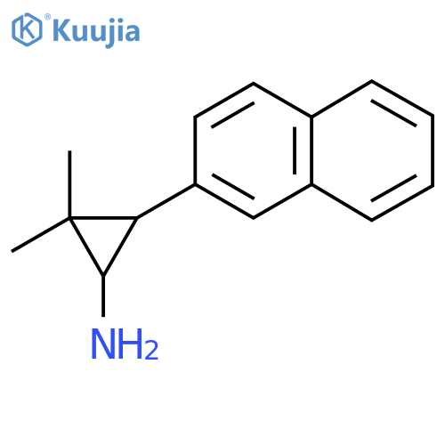 2,2-dimethyl-3-(naphthalen-2-yl)cyclopropan-1-amine structure