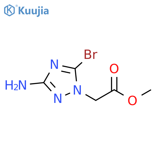 methyl 2-(3-amino-5-bromo-1H-1,2,4-triazol-1-yl)acetate structure