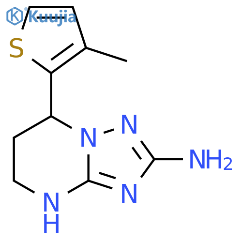7-(3-methylthiophen-2-yl)-4H,5H,6H,7H-1,2,4triazolo1,5-apyrimidin-2-amine structure