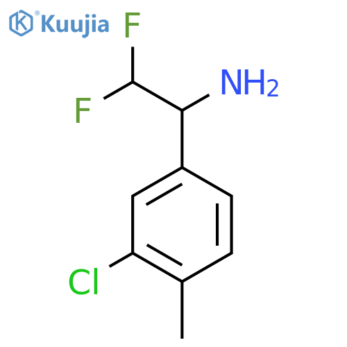 1-(3-chloro-4-methylphenyl)-2,2-difluoroethan-1-amine structure