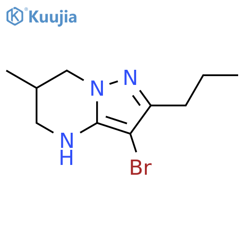 3-bromo-6-methyl-2-propyl-4H,5H,6H,7H-pyrazolo1,5-apyrimidine structure