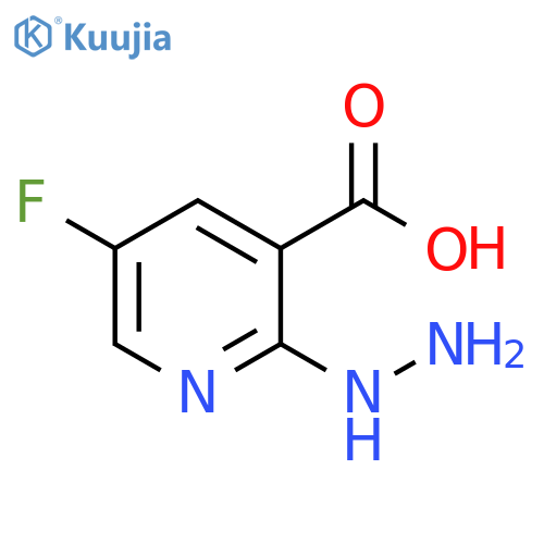 5-fluoro-2-hydrazinylpyridine-3-carboxylic acid structure