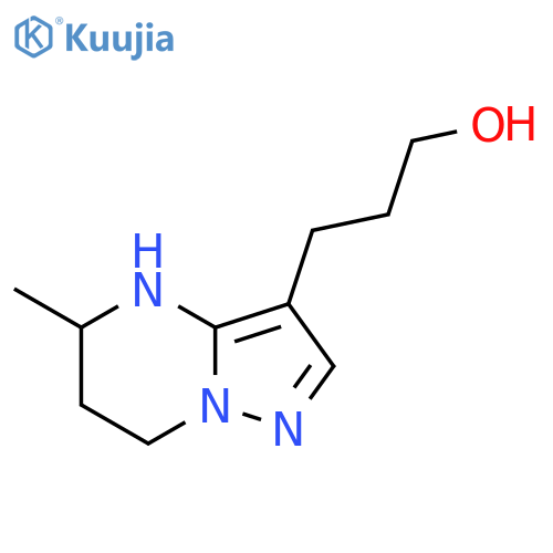 3-{5-methyl-4H,5H,6H,7H-pyrazolo1,5-apyrimidin-3-yl}propan-1-ol structure