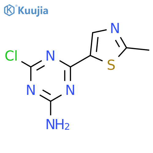 1,3,5-Triazin-2-amine, 4-chloro-6-(2-methyl-5-thiazolyl)- structure