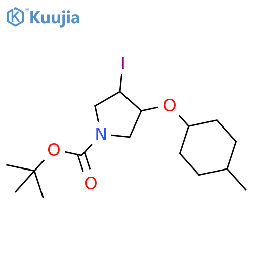 tert-butyl 3-iodo-4-(4-methylcyclohexyl)oxypyrrolidine-1-carboxylate structure
