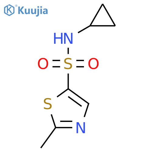N-cyclopropyl-2-methyl-1,3-thiazole-5-sulfonamide structure