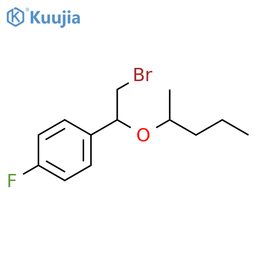 1-2-bromo-1-(pentan-2-yloxy)ethyl-4-fluorobenzene structure