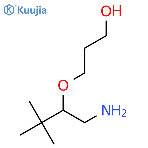 3-(1-amino-3,3-dimethylbutan-2-yl)oxypropan-1-ol structure