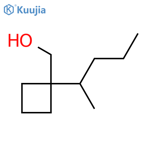1-(pentan-2-yl)cyclobutylmethanol structure