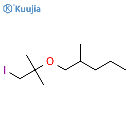 1-(1-iodo-2-methylpropan-2-yl)oxy-2-methylpentane structure