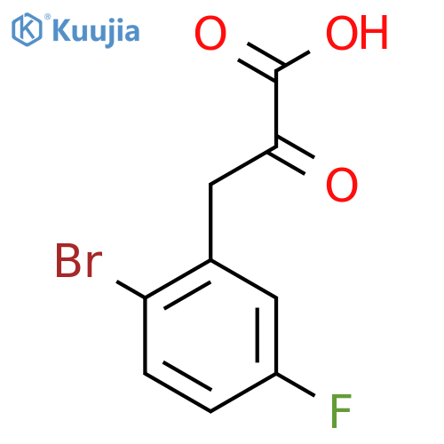 3-(2-bromo-5-fluorophenyl)-2-oxopropanoic acid structure