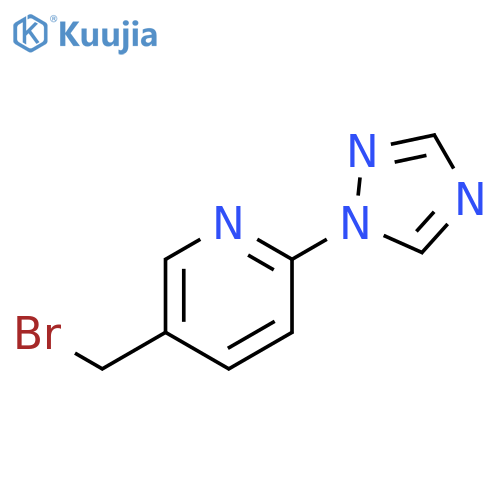 5-(bromomethyl)-2-(1H-1,2,4-triazol-1-yl)pyridine structure