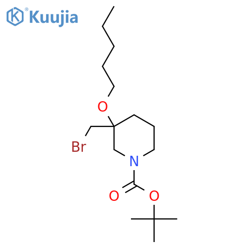 tert-butyl 3-(bromomethyl)-3-(pentyloxy)piperidine-1-carboxylate structure