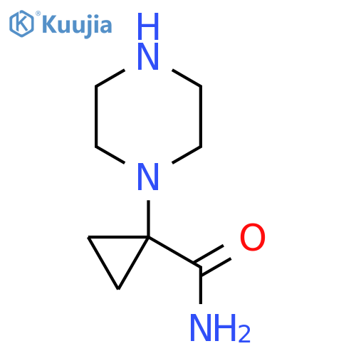 1-(Piperazin-1-yl)cyclopropane-1-carboxamide structure
