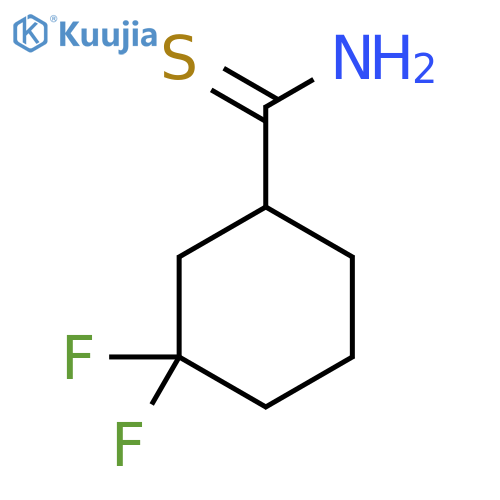3,3-Difluorocyclohexane-1-carbothioamide structure