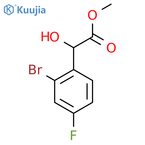 methyl 2-(2-bromo-4-fluorophenyl)-2-hydroxyacetate structure