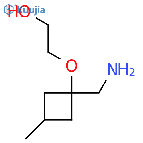 2-1-(aminomethyl)-3-methylcyclobutoxyethan-1-ol structure