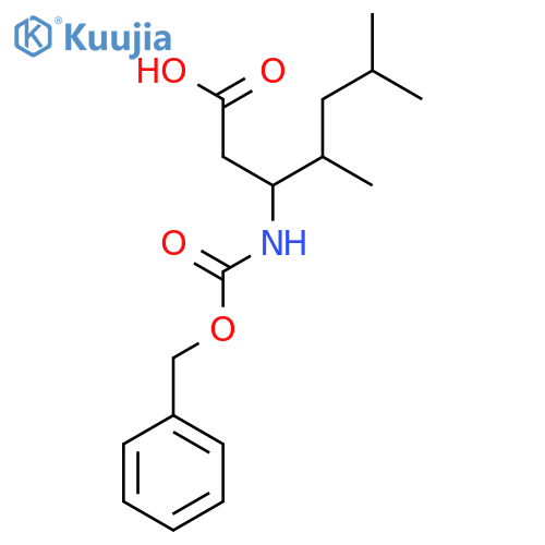 3-{(benzyloxy)carbonylamino}-4,6-dimethylheptanoic acid structure