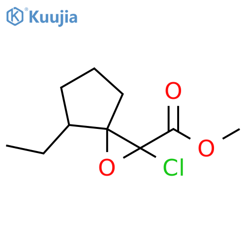 1-Oxaspiro[2.4]heptane-2-carboxylic acid, 2-chloro-4-ethyl-, methyl ester structure