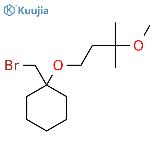 1-(bromomethyl)-1-(3-methoxy-3-methylbutoxy)cyclohexane structure