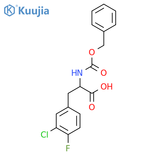2-{(benzyloxy)carbonylamino}-3-(3-chloro-4-fluorophenyl)propanoic acid structure