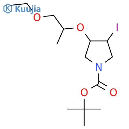 tert-butyl 3-(1-ethoxypropan-2-yl)oxy-4-iodopyrrolidine-1-carboxylate structure