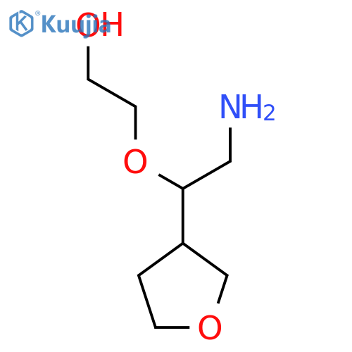 2-2-amino-1-(oxolan-3-yl)ethoxyethan-1-ol structure